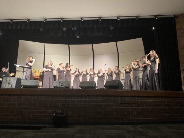 Treble choir sings for the first time on the new wireless mic system. This concert was on Tuesday, May 14, and was the last concert of the 2023-24 school year.