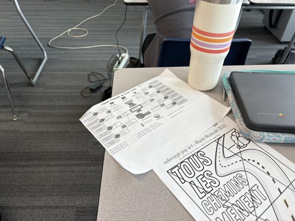 two papers sitting on a desk